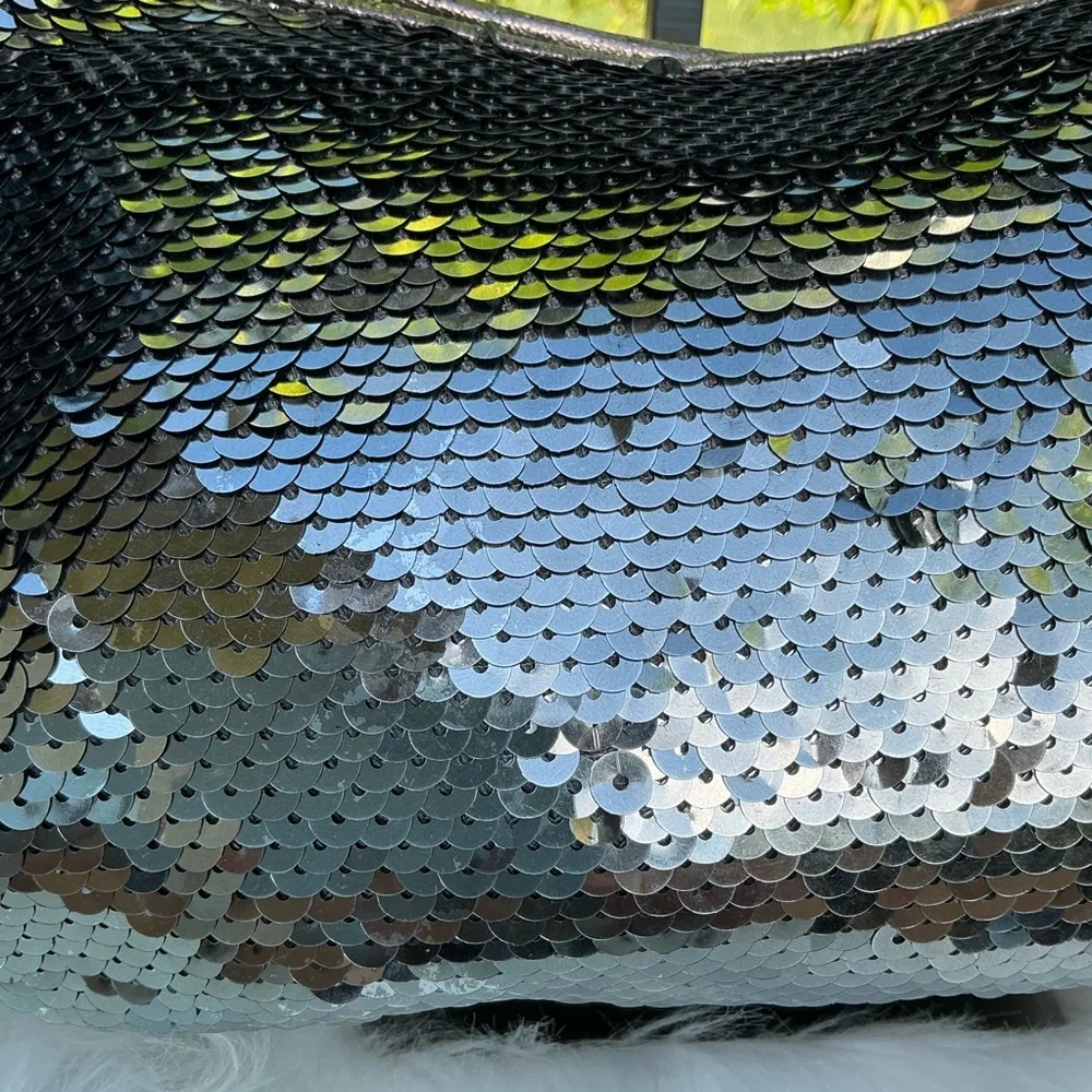 Coach Poppy Y2K Silver Sequin Groovy Shoulder Crossbody Hand Bag - Picture 15 of 16